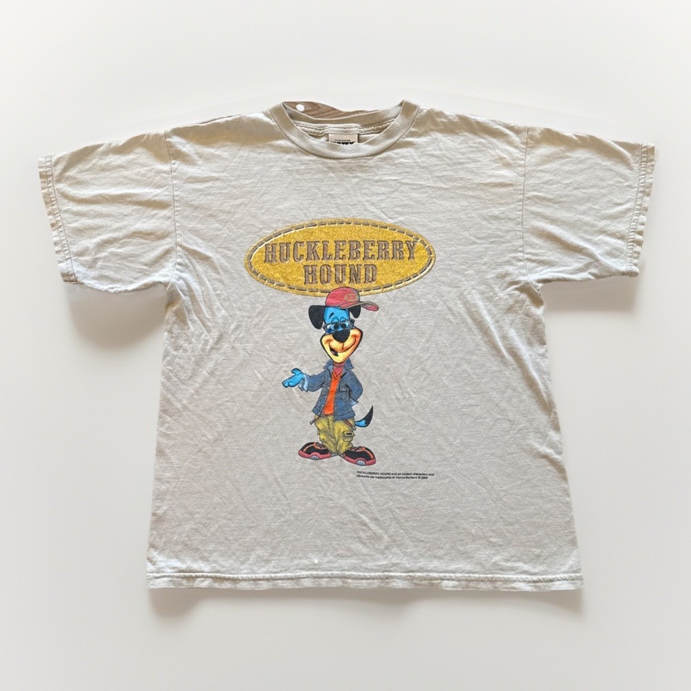 Vintage Huckleberry Hound Shirt Youth L Y2K Hanna Barbera Tultex‎ 90s Hip Hop